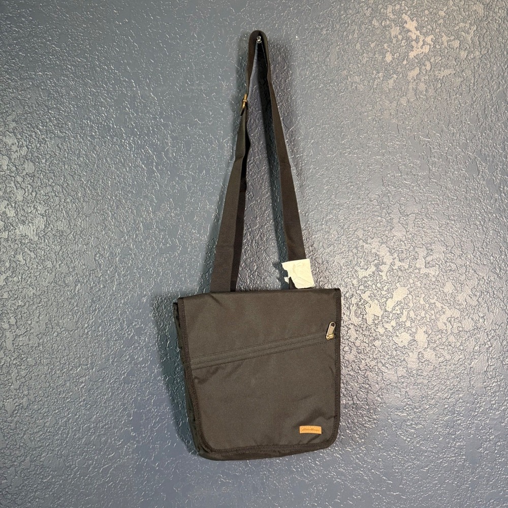 Eddie Bauer‎ Messenger Crossbody Bag OS Black Adjustable Strap